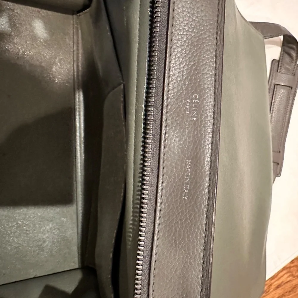 Celine Medium Trapeze Bag, Green/Grey